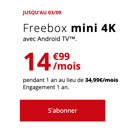 La Freebox mini 4K à prix réduit.