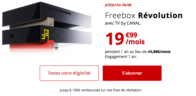 Freebox Révolution de Free en promotion.