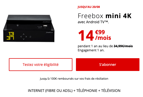 Free propose une box internet fibre optique pas chère.