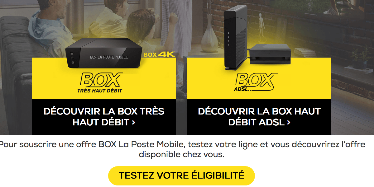 Les box internet en promotion chez La Poste Mobile. 