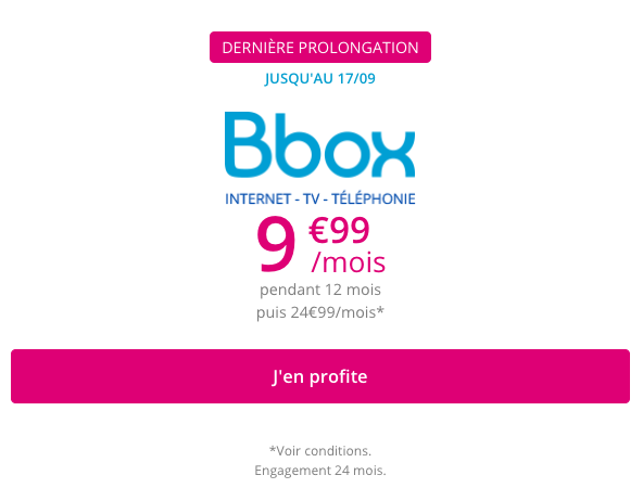 la bbox adsl à 9,99€