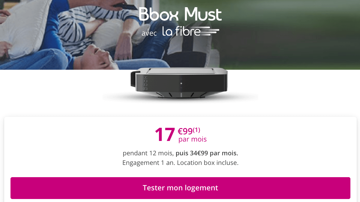 Box internet fibre optique en promotion chez Bouygues Telecom. 