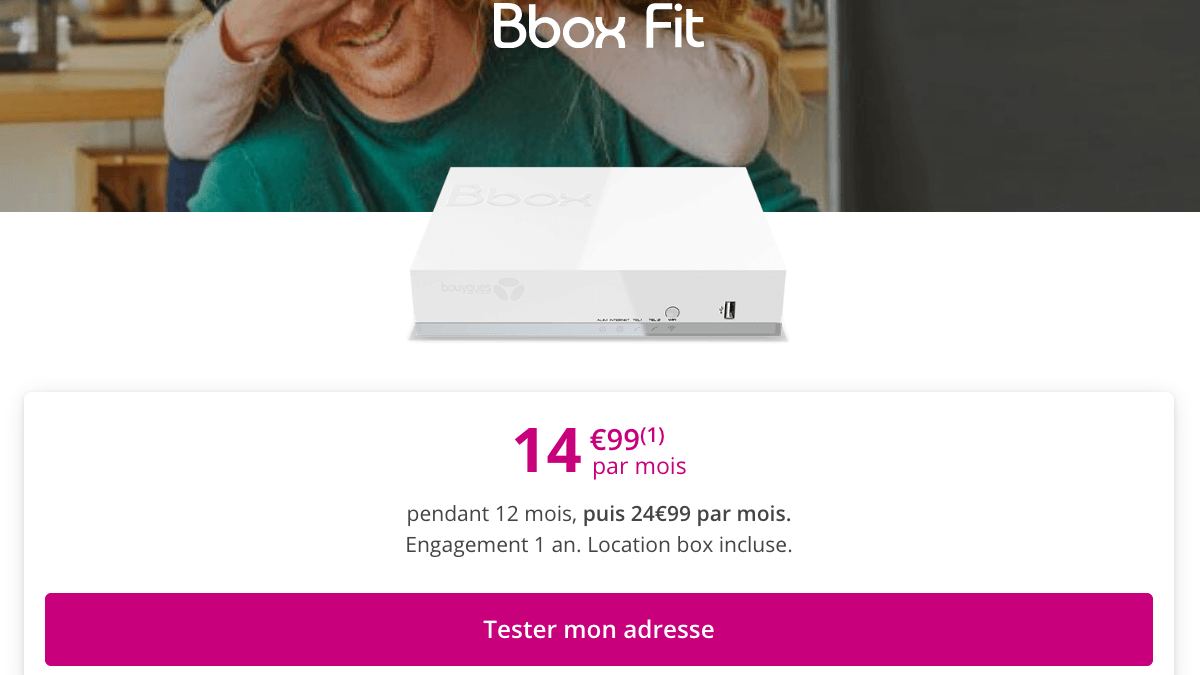 Bouygues Telecom promotion Bbox Fit. 