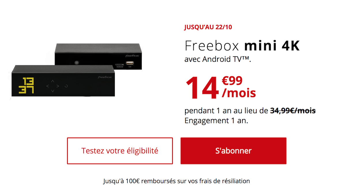 La box 15€ de Free en promo