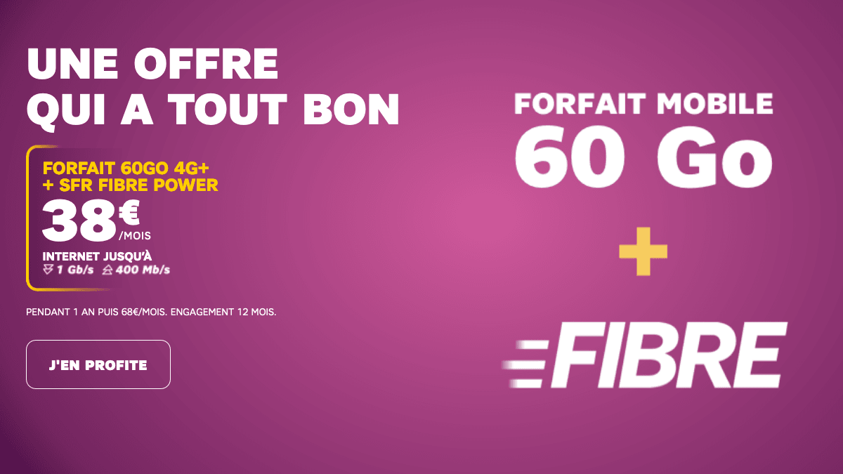 Box internet et forfait 60 Go SFR.