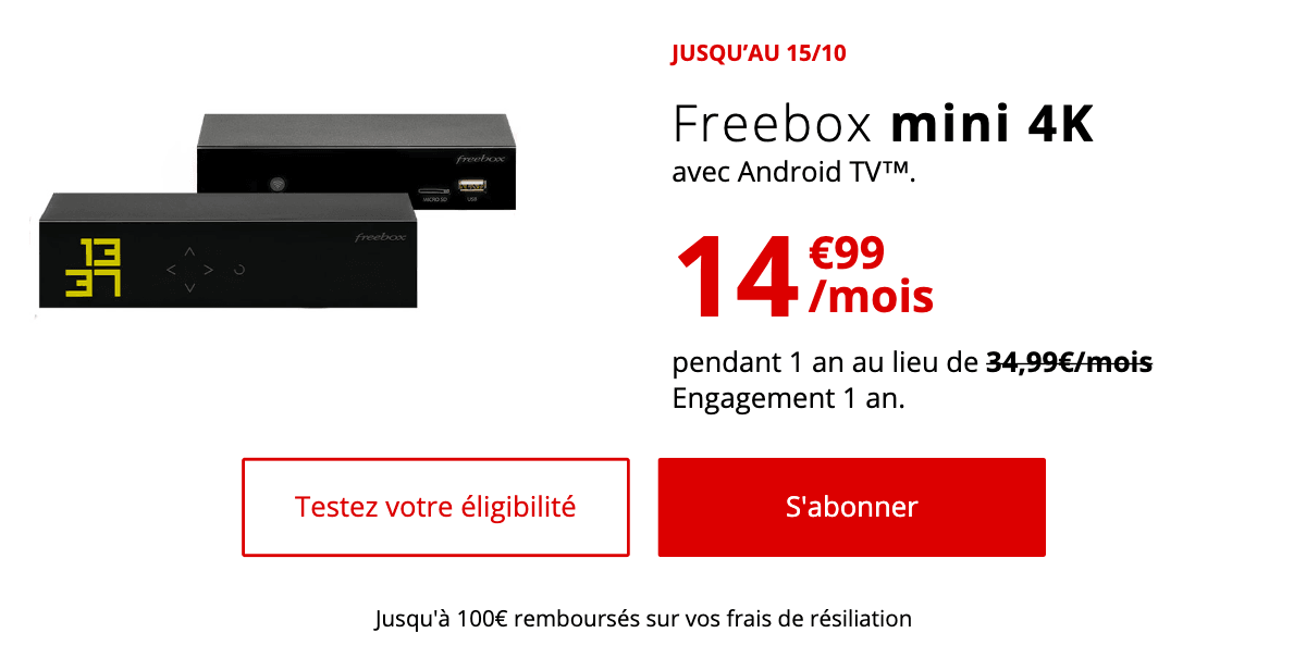 L'incontournable Freebox mini 4K proposée en promotion