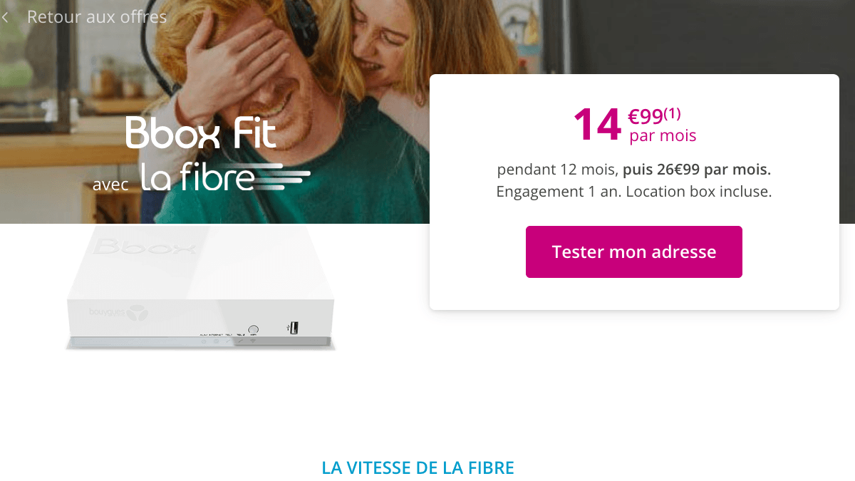 Bouygues Telecom BBox Fit promo.