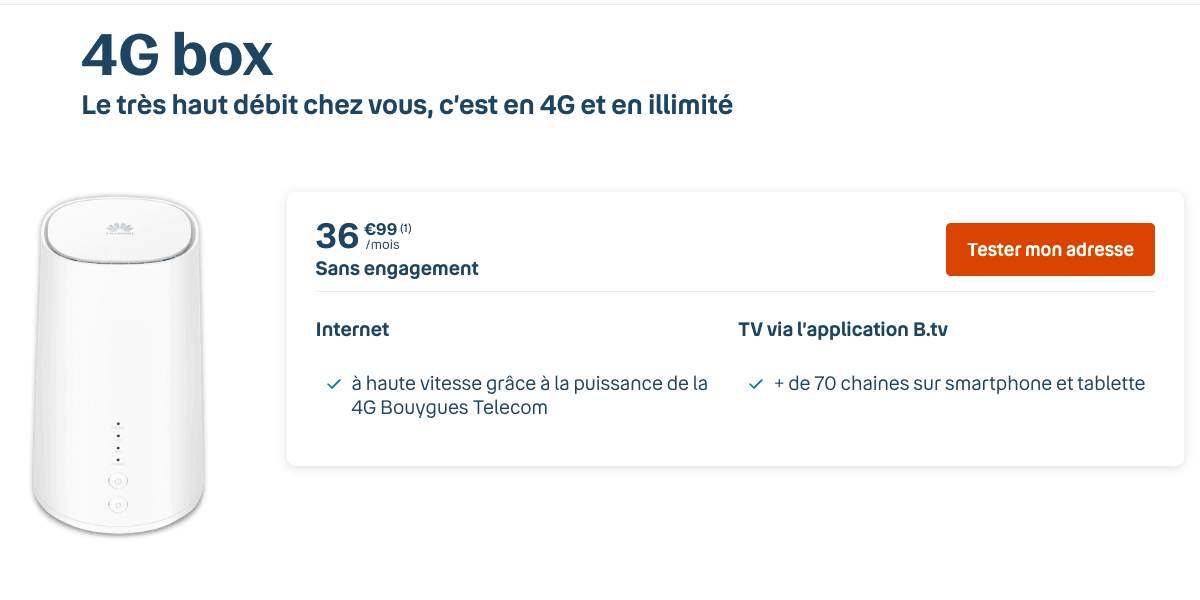 La box internet 4G de Bouygues Telecom