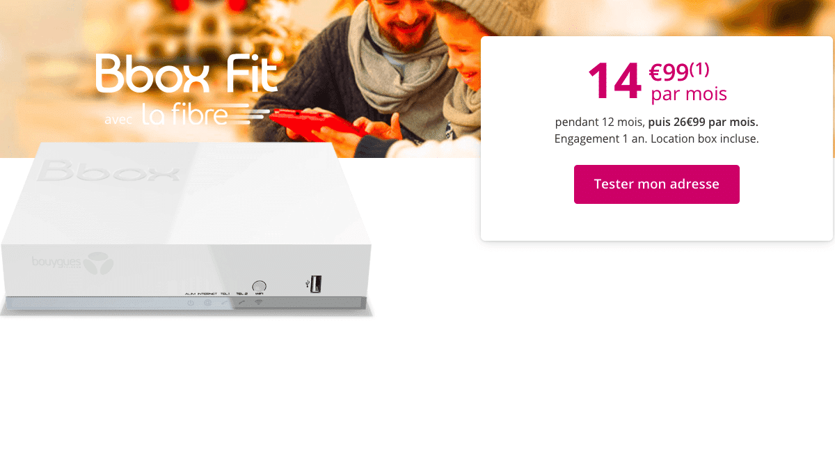 La Bbox Fit en ADSL est en promotion à 14,99€.