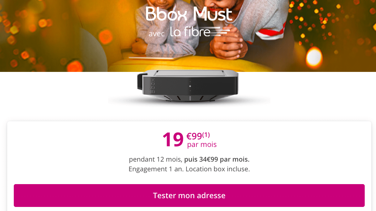 Box internet fibre optique promo Bouygues.