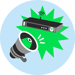 Cutie de internet de promovare