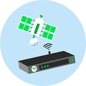 Box internet par satellite.