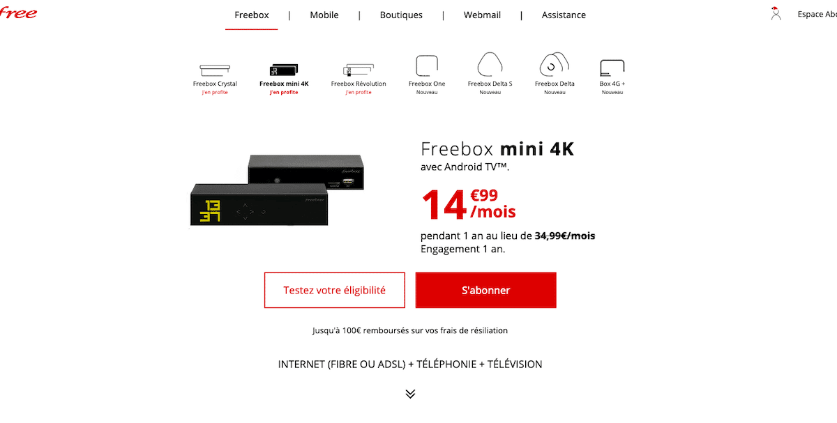 L'incontournable Freebox mini 4K de Free 
