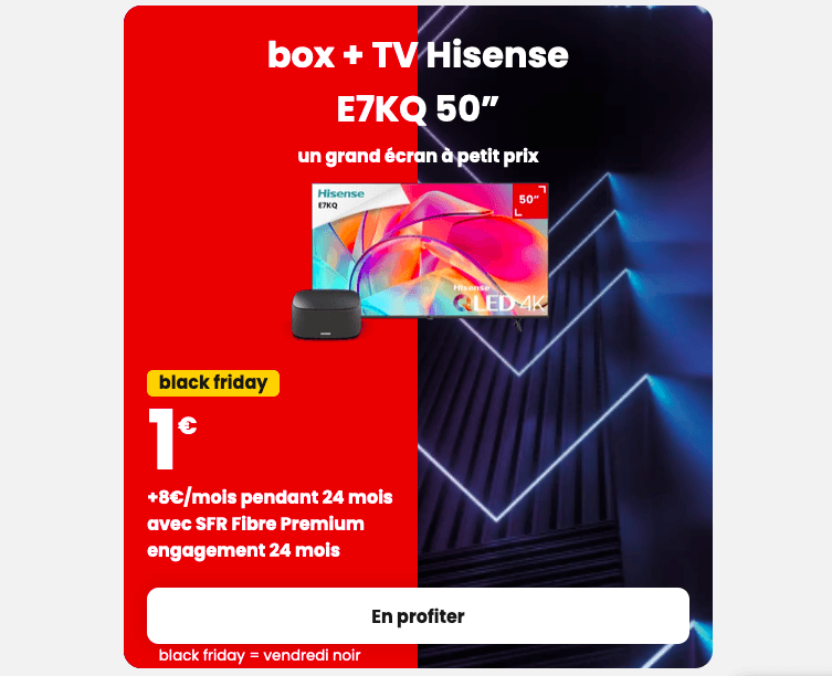 SFR promotion box + smart TV