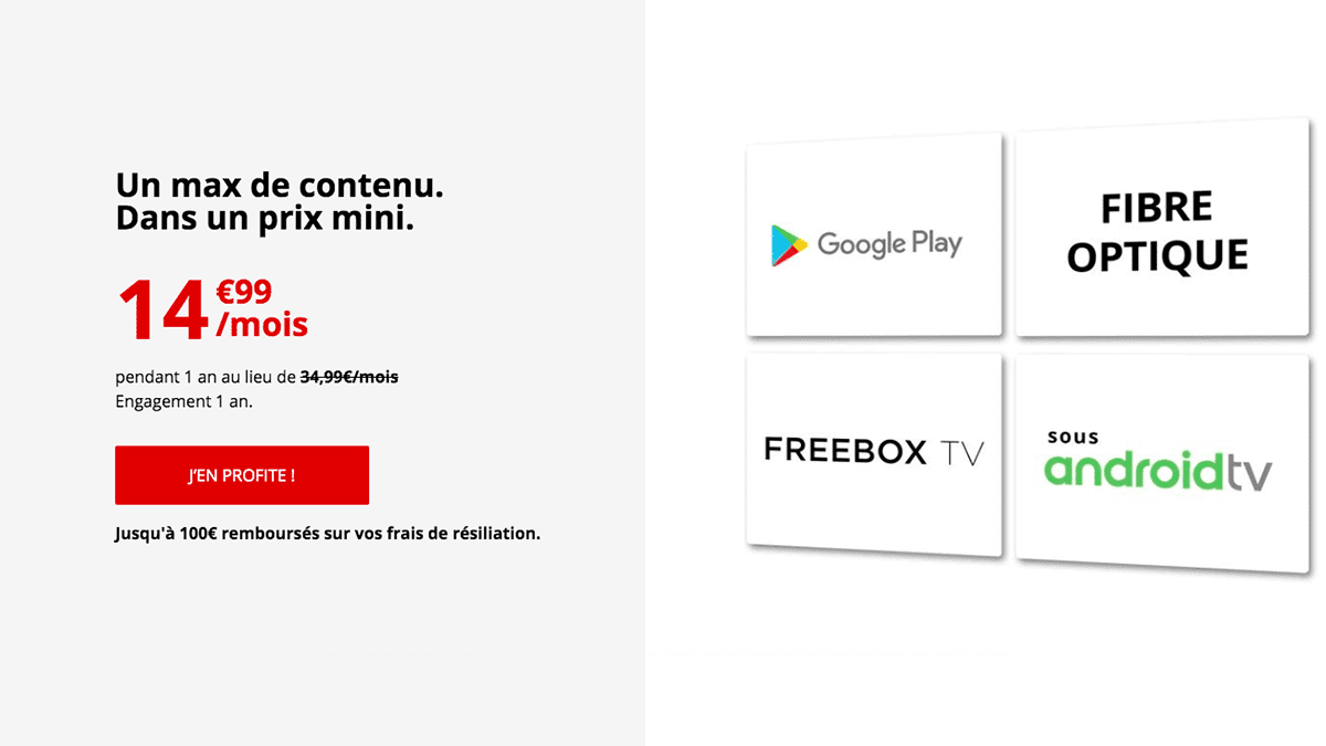 Freebox mini 4K et Android TV pour 14,99€/mois.