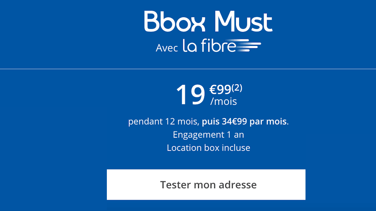 La box pas chère en fibre optique Bbox Must offre des appels illimités vers les fixes et mobiles de France métropolitaine