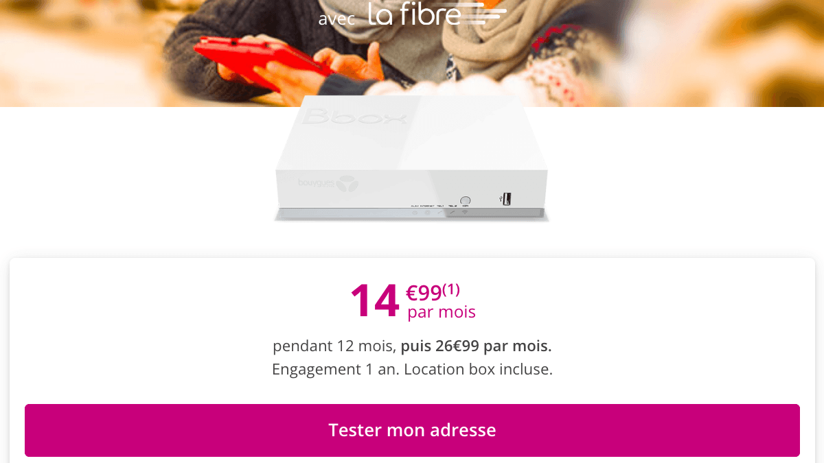Box internet sans TV promo Bouygues Telecom.