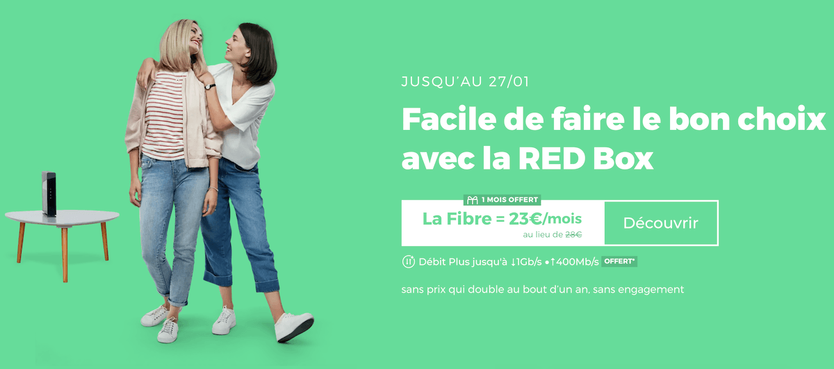 La promo RED by SFR pour une box fibre à prix réduit