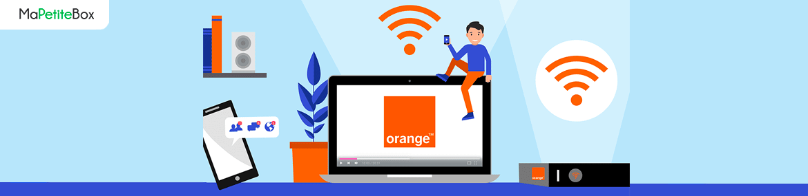 Oranžová internetová skříňka