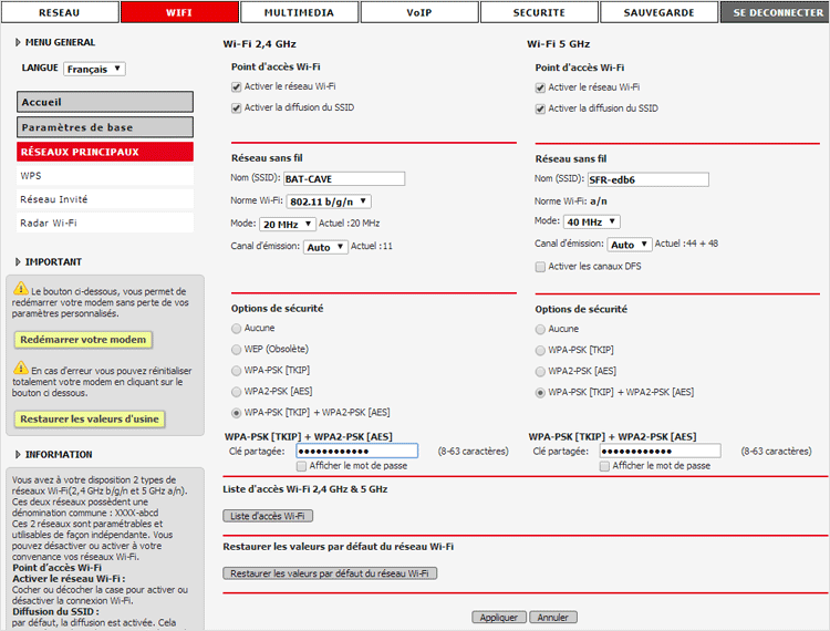 Interface SFR Box