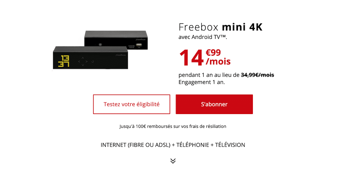 La Freebox mini 4K disponible en promotion 
