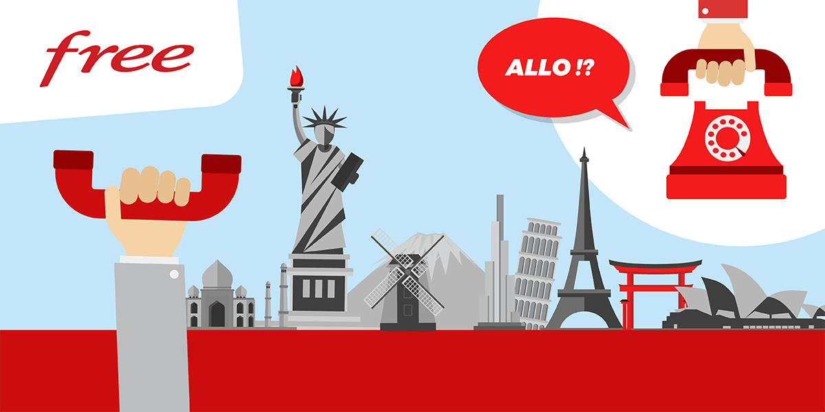 Freebox : quelles destinations (pays) peut-on appeler avec Free