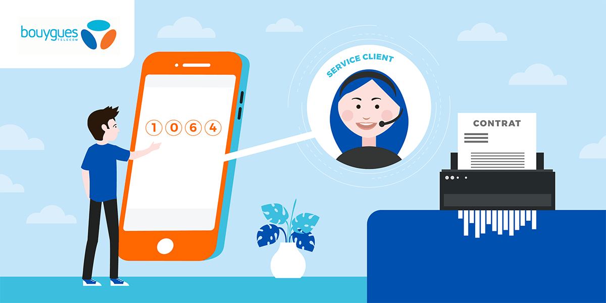 Résilier par le service client Bouygues Telecom.