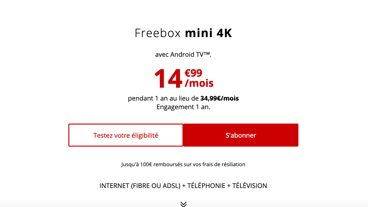 La Freebox Mini 4K en promo avec bouquet TV inclus