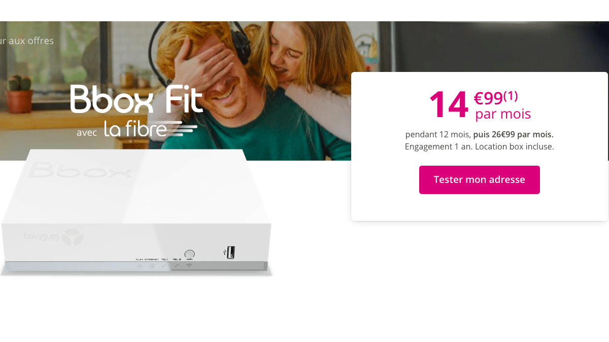 La Bbox Fit est disponible à partir de 14,99€ par mois.