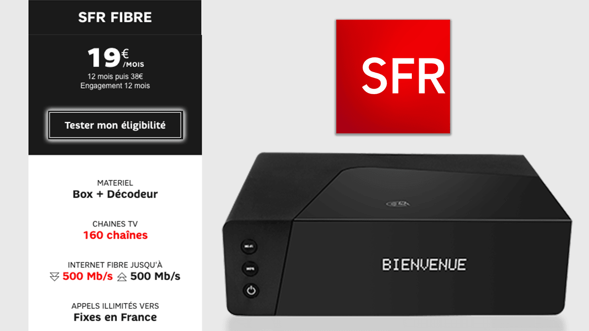 SFR Fibre en promo à 19€/mois.