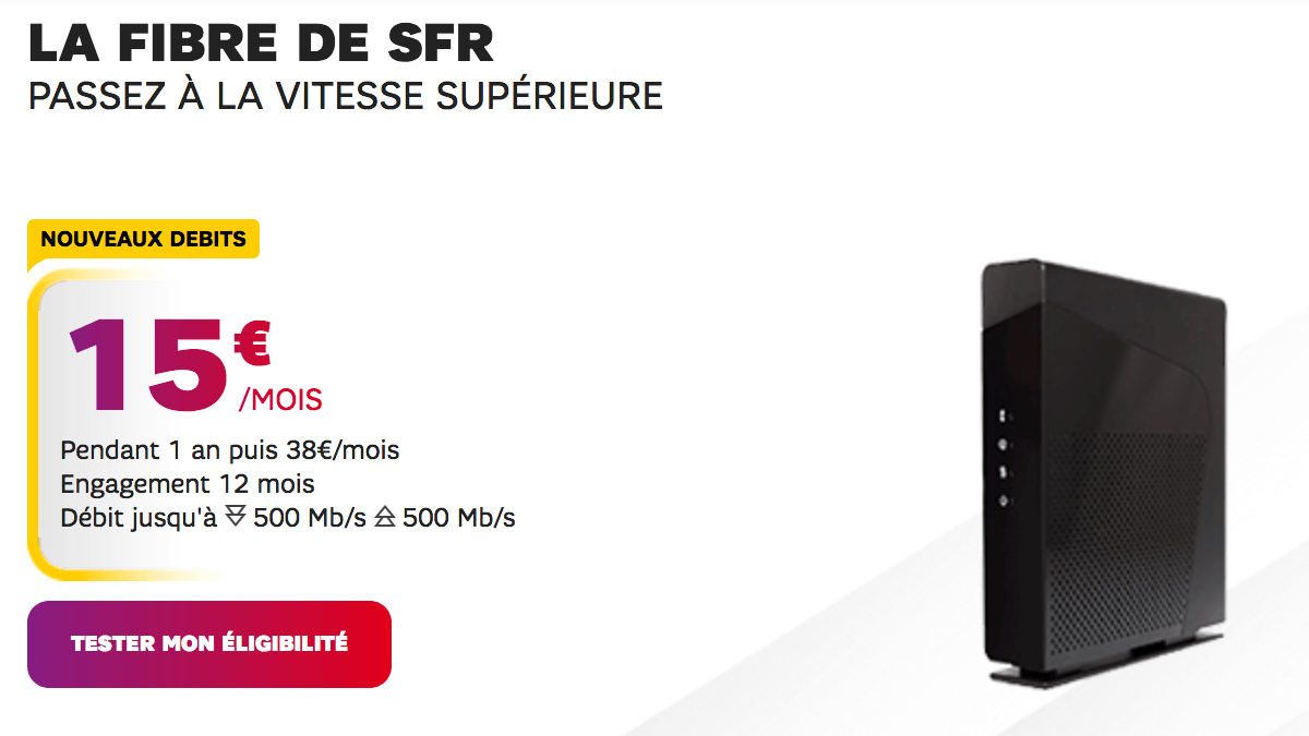 forfait box fibre de SFR