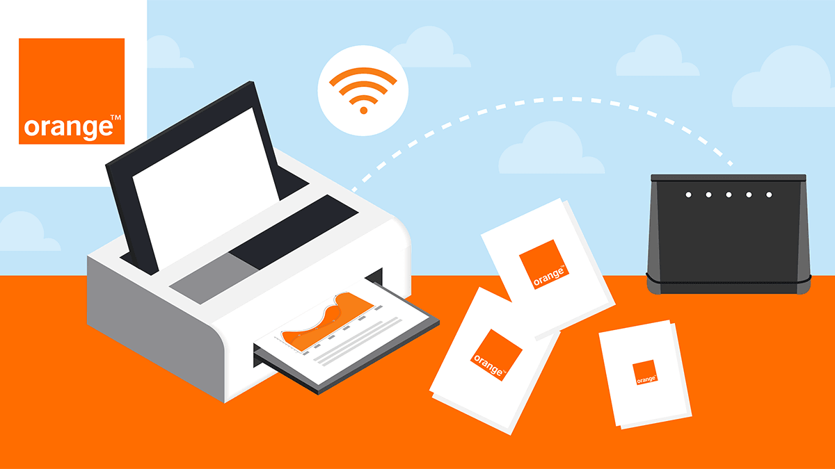 Orange relier imprimante à box internet.