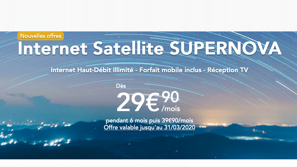 Nordnet propose une offre triple play avec une connexion internet satellitaire