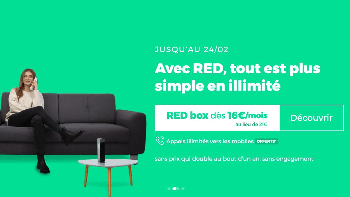 La RED box en promo est à 23€/mois pour la fibre optique