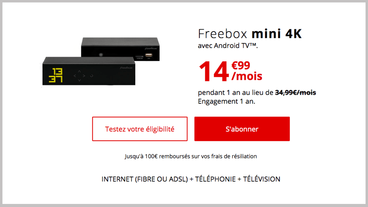 Freebox mini 4K en promotion.