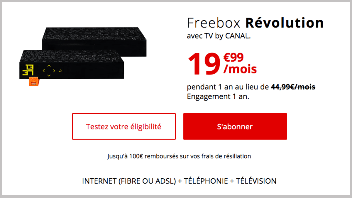 Freebox Révolution en promotion.