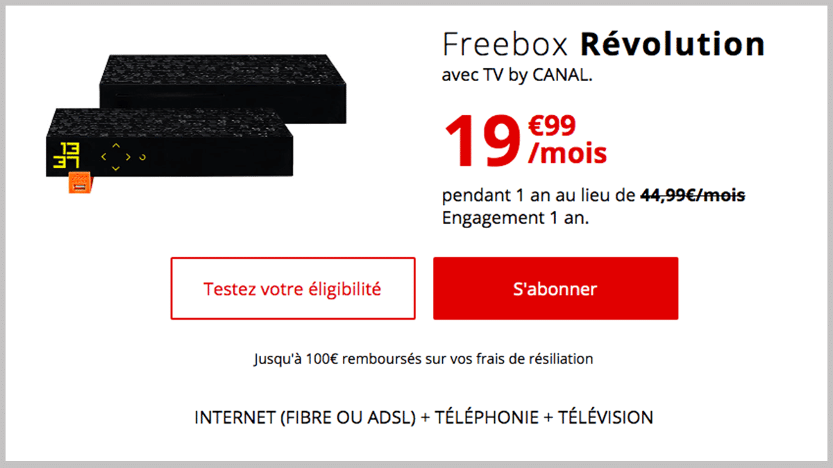 Freebox Révolution à 20€