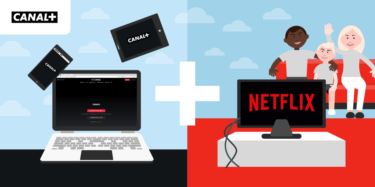 L'offre CANAL + Netflix dans le pack cinés séries