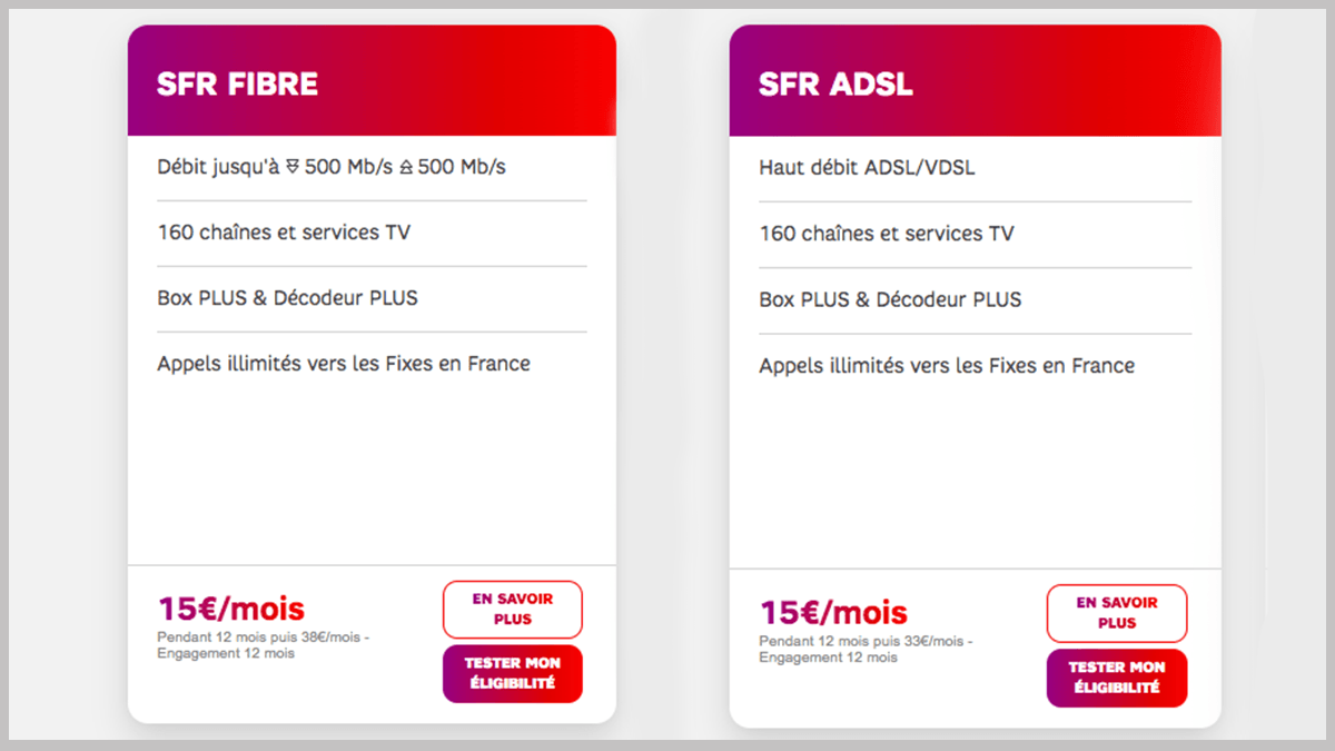 Se connecter à Internet avec SFR pour 15€/mois.