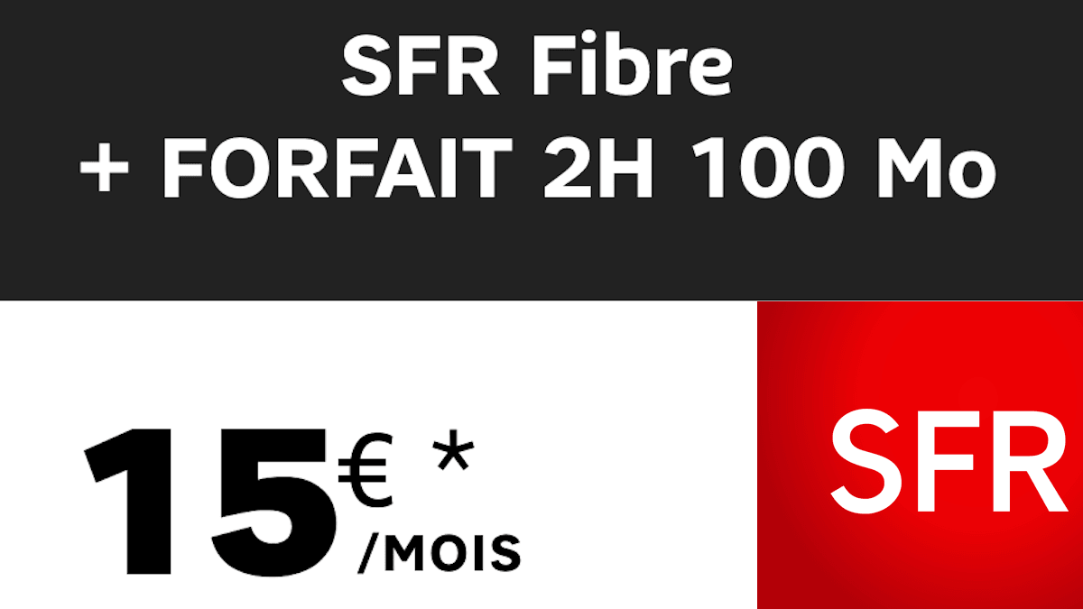 Offre groupée SFRbox et forfait mobile 15 euros