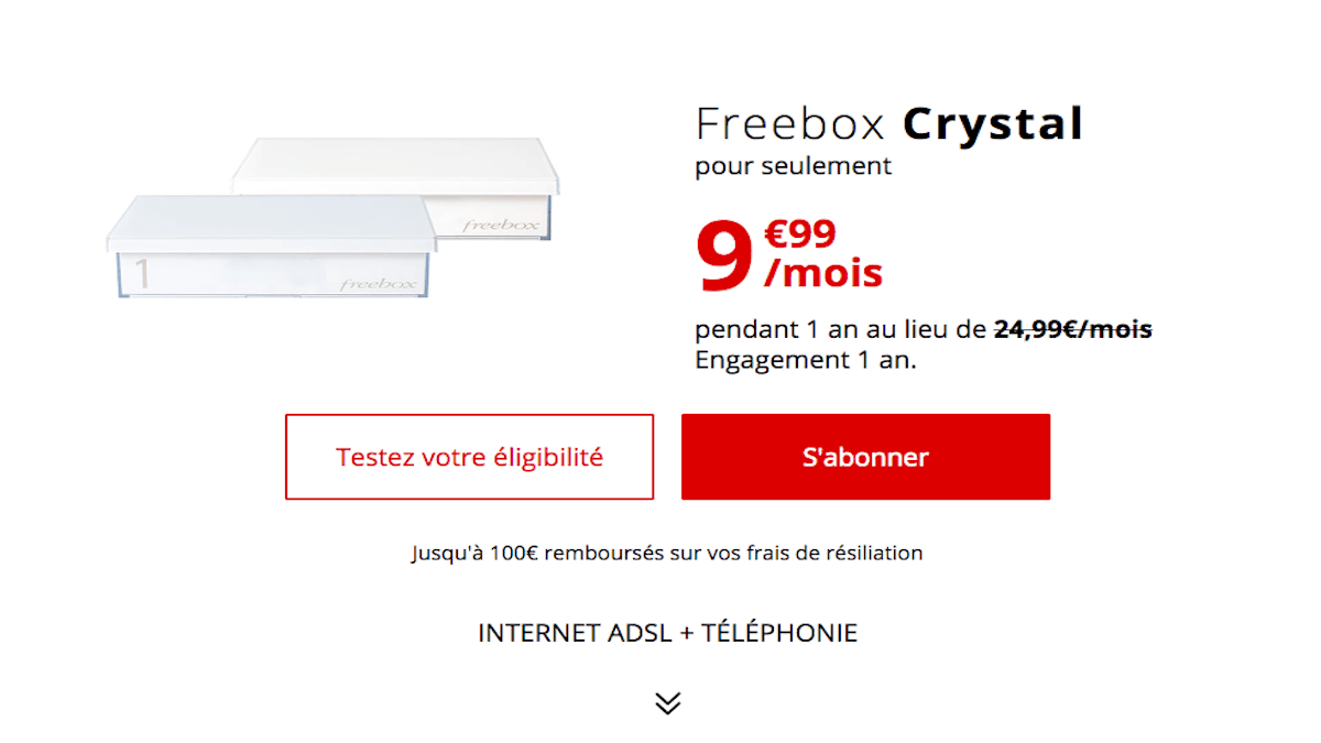 La Freebox Crystal en promo