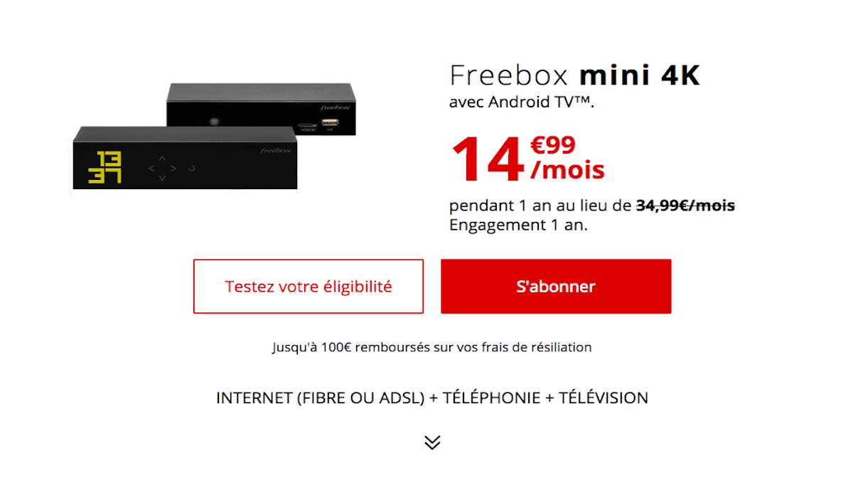 Promo surla Freebox mini 4K