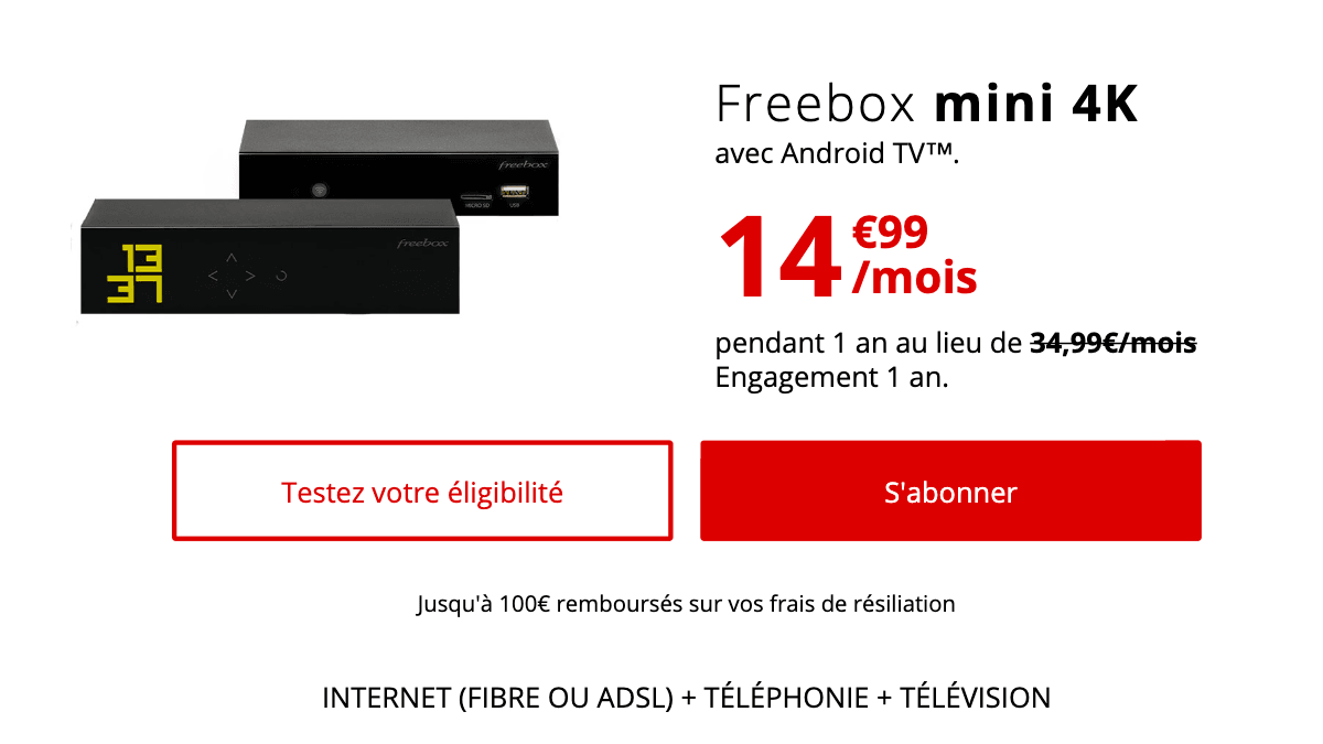 L'offre de Free pour une box fibre optique à petit prix