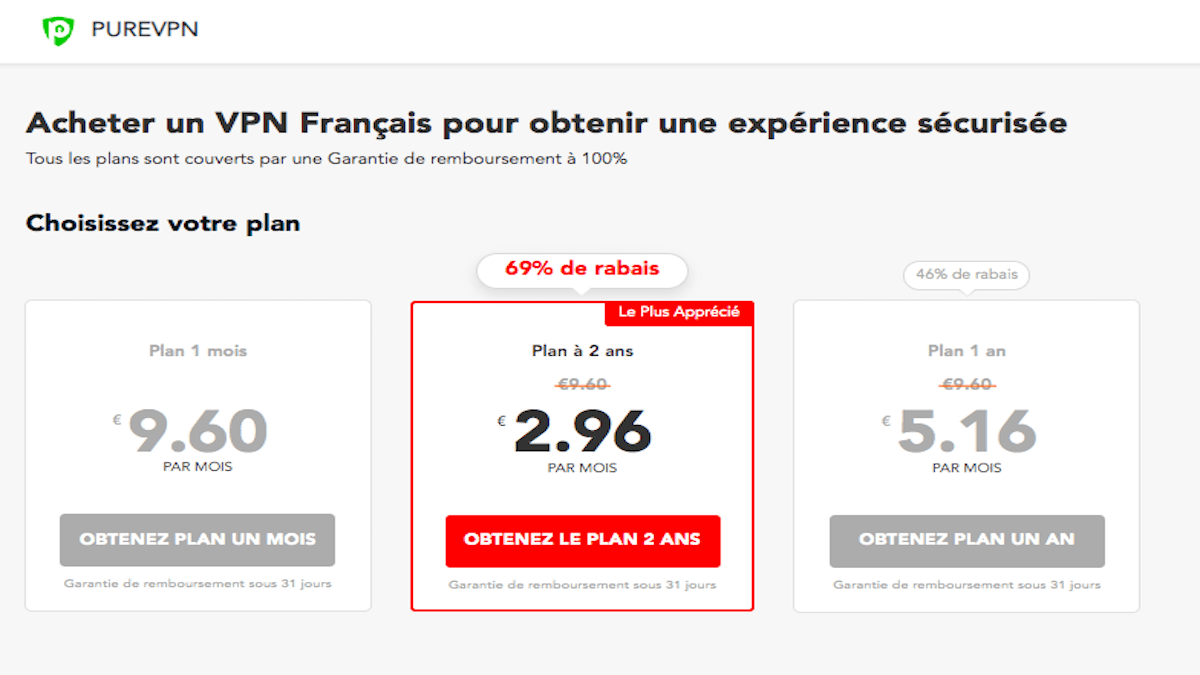 Promo sur le VPN français PureVPN