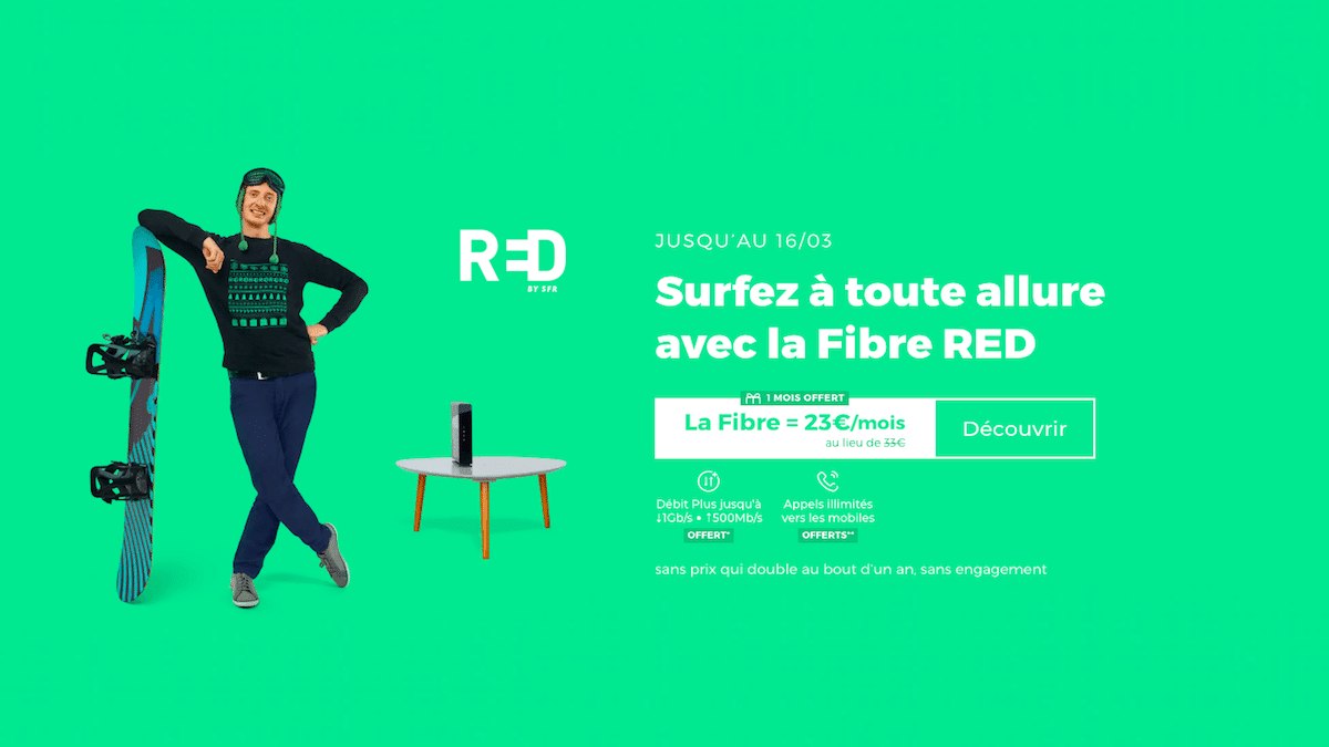 Promo sur la box internet fibre RED Box de RED by SFR