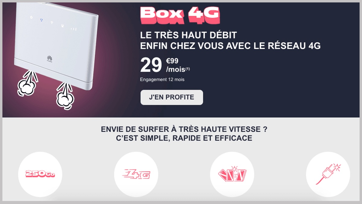 Box 4G de chez NRJ Mobile à 29,99€