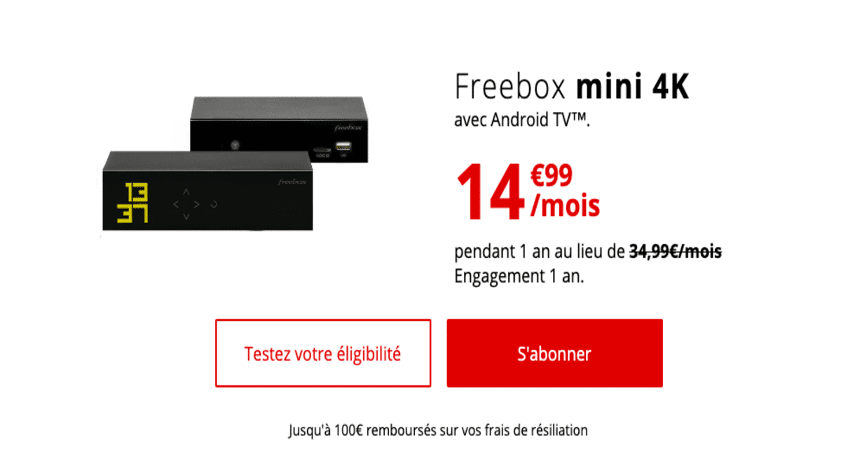 Freebox mini 4K en promotion