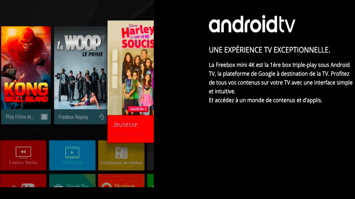 La Freebox mini 4k comprend également Android TV
