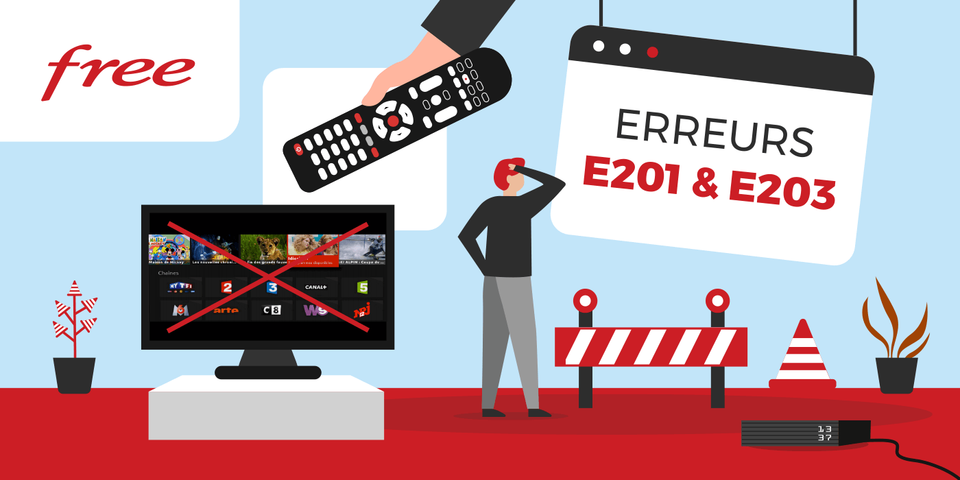 Le code erreur E201 et E203 sur les box internet de Free