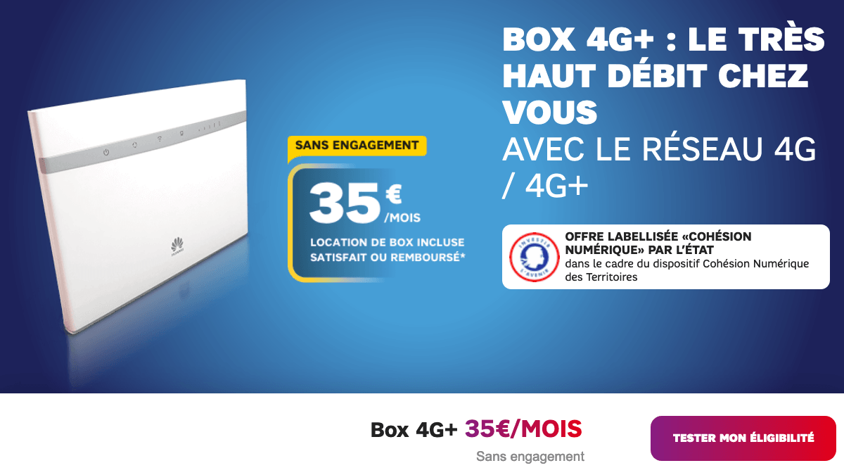Box internet 4G en promotion chez SFR.